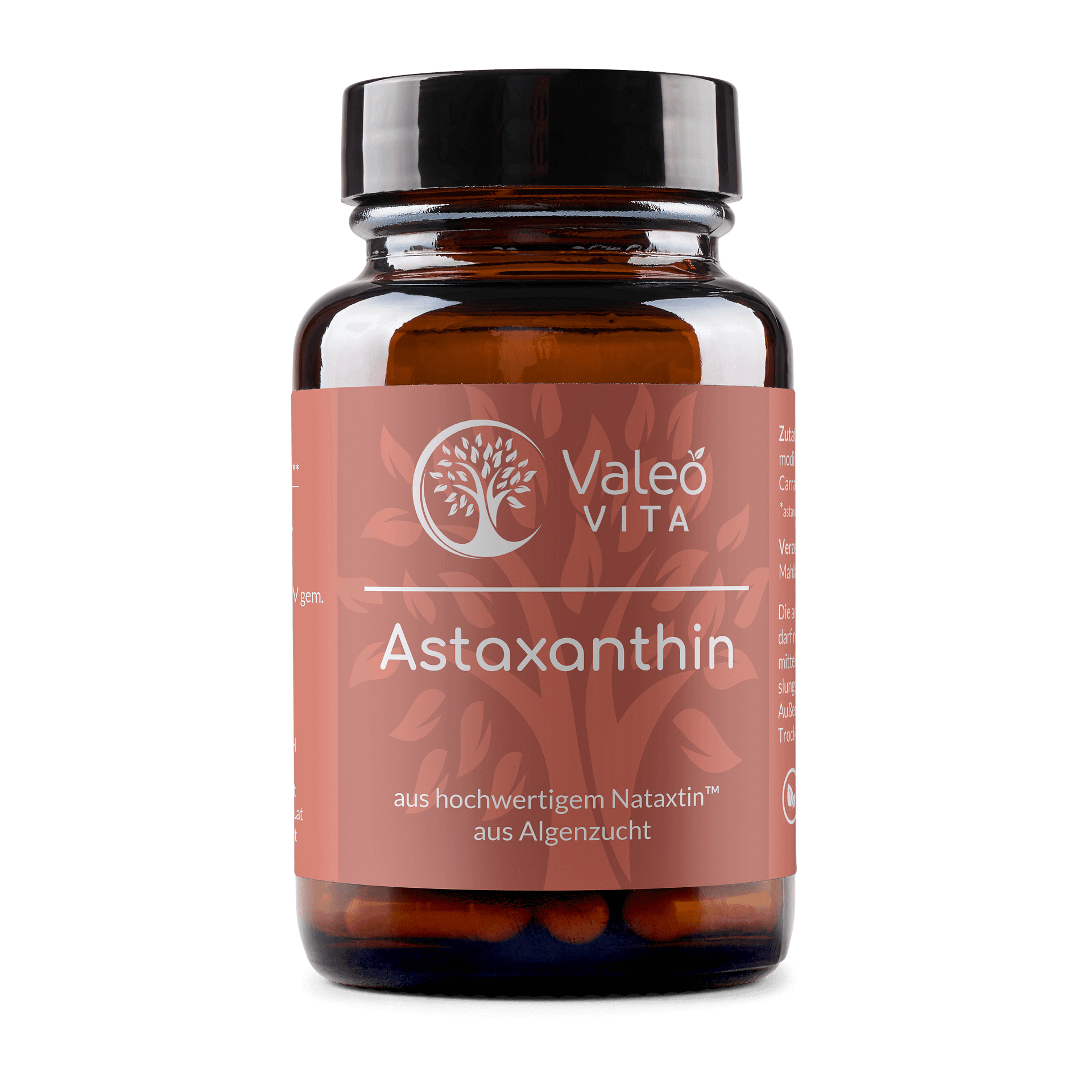 Astaxanthin – 4 mg natürliches Astaxanthin pro Kapsel aus Nataxtin™ mit Vitamin E zum Schutz der Zellen vor oxidativem Stress.