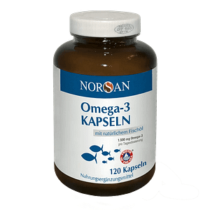 NORSAN Omega-3 Total Kapseln – 1.500 mg Omega-3-Fettsäuren pro Tagesdosis aus natürlichem Fischöl aus nachhaltigem Wildfang.